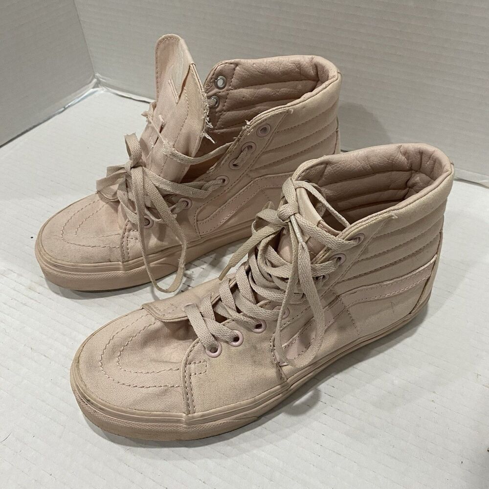 VANS Sk8- Mono Canvas High Peach Blush Size 6